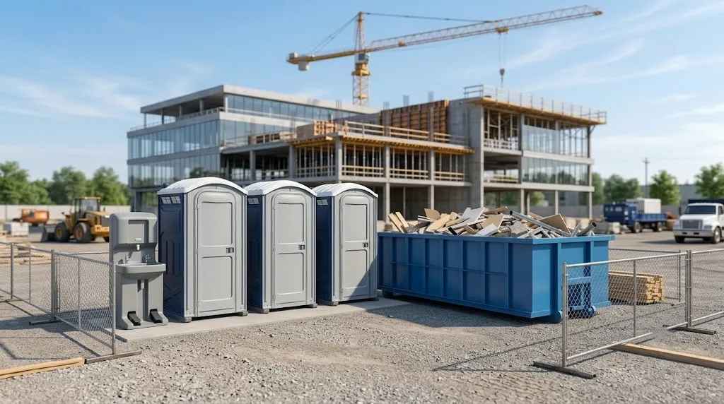 Portable toilet delivery crew serving Davis, CA